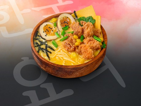 Сырный рамён с курицей / 치즈라면 в Рокет Ролл