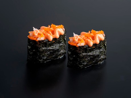 Гунканы с креветкой спайси и масаго в Рокет Ролл Гунканы с креветкой спайси и масаго в Рокет Ролл